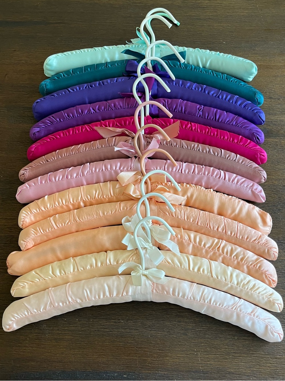 Vintage Retro | Padded Satin Clothes Hangers | Set of 12